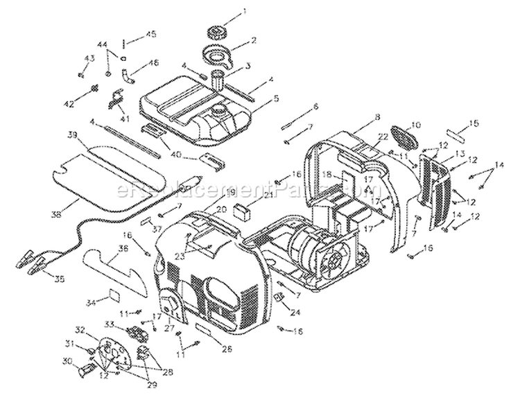Page Q Diagram and Parts List for 1923-0  Briggs and Stratton Generator